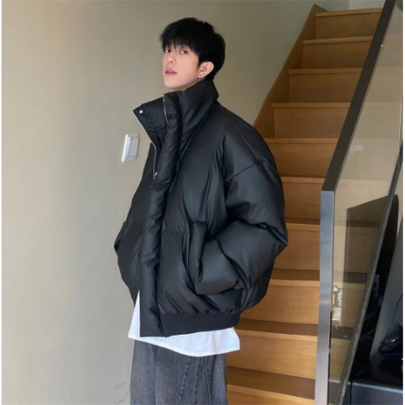 网图冬季哑光PU皮棉服加厚保暖棉衣D8808-特P65,男装棉衣,星座1213