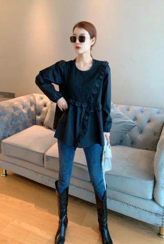 秋装新款花边拼接小衫，其它，8+9