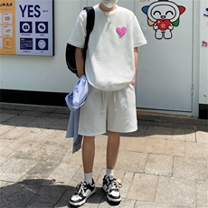 短袖t恤套装男女式光感变色爱心宽松情侣装T恤上衣夏潮牌TZ62-P44，男装T恤，星座1109-3