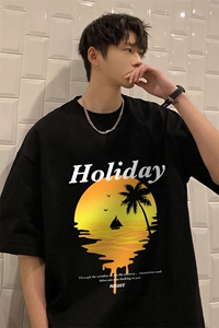 麂皮绒短袖t恤男大码半袖男 JD82266-P25图片