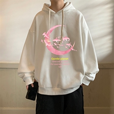 纯棉连帽卫衣男大码运动帽衫宽松薄WY2209-P35加绒款-P40，男装卫衣，电商A040