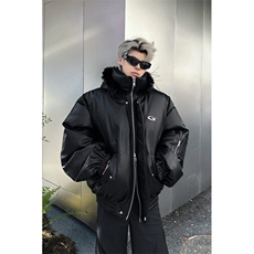 加厚加厚冬款男座山雕毛领皮棉衣连帽保暖皮外套MA8033P120，男装棉衣，星座1013-1