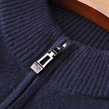 XF21DL647男士冬季新款长袖l拉链纯山羊绒针织衫休闲P552，男装针织衫/毛衣，电商B360