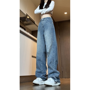 【现货】高品质秋季新款潮牌美式直筒复古牛仔裤KZ856-P65图片