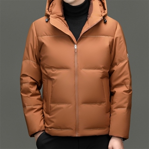 冬季鸭绒羽绒服户外男士加绒面包服可拖卸帽保暖男高级商务休闲图片