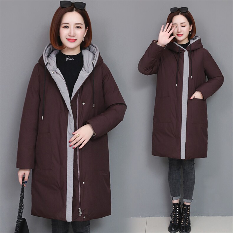 个性时尚潮流连帽棉衣/棉服2020年冬季中长款优雅,女装棉衣/棉服,奕阳依阁