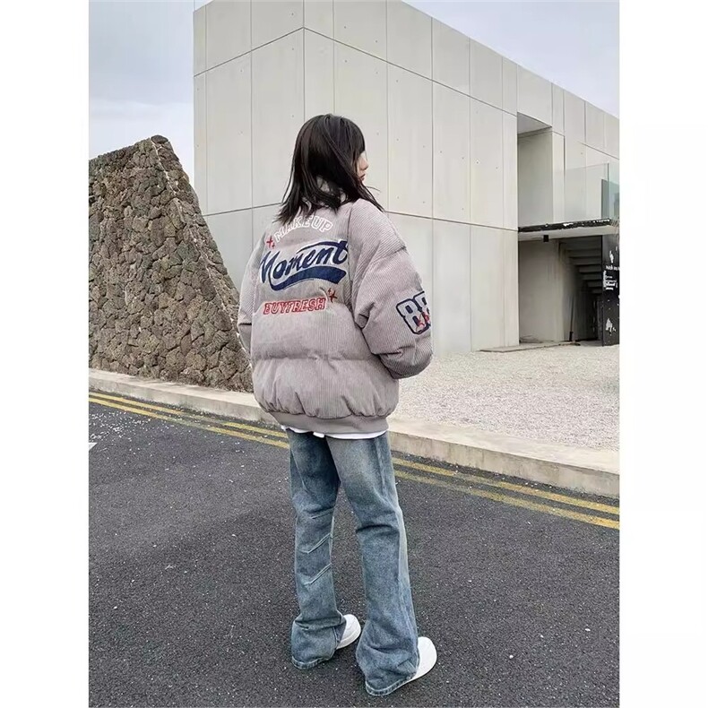 1506A/GM260/P54复古灯芯绒冬季刺绣立领棉服,男装棉衣,星座1506A