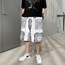 印花短裤宽松夏季男士5分冰丝沙滩宽松休闲裤A125-6610-P25，男装牛仔裤，电商A125