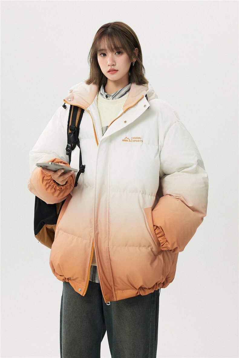 XZ-230-1MY701中性风简约轻奢百搭扎染渐变休闲连帽棉服P118控158,男装棉衣,星座230-1