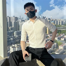 纯色衬衫上衣条纹外套修身T198，男装衬衫，星座1116A-2（原606A-1）