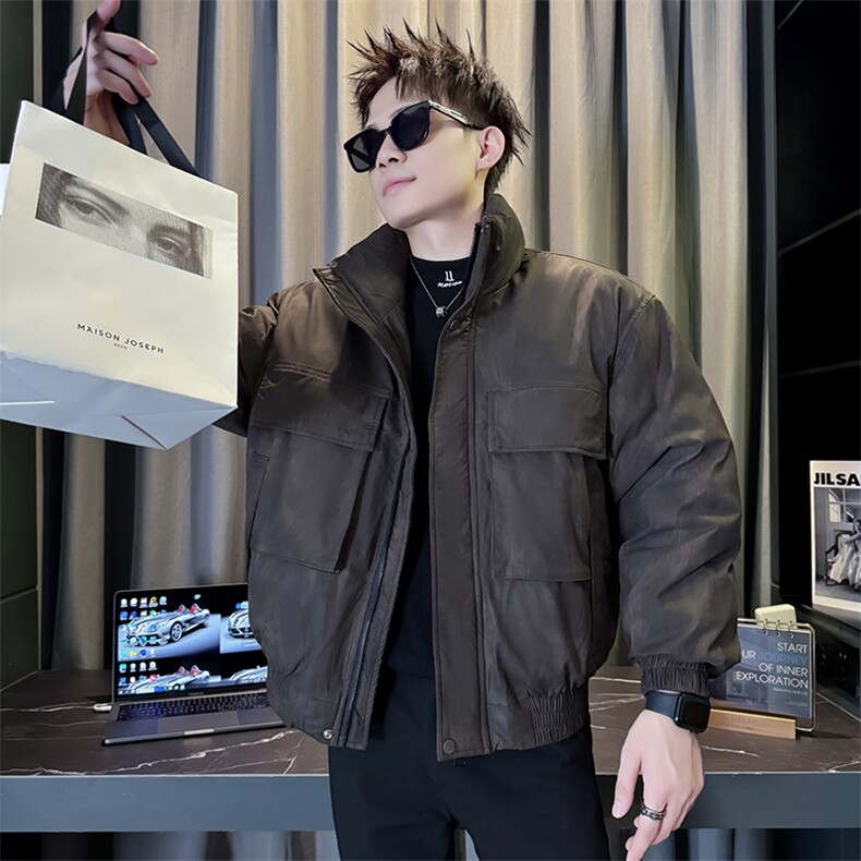 店主大棉衣冬季潮牌皮棉袄男社会小伙版型工装外套袄子8571--P158,男装棉衣,电商D327