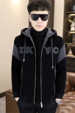 冬季新款男士加棉加厚连帽修身潮流百搭毛呢外套加绒D15P155，女装短外套，电商B226-2（原B217-2）