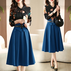 奥特莱斯清仓品牌剪标尾货女装气质中长款高腰a字半身裙伞裙，女装套装/套裙，卡杰菲