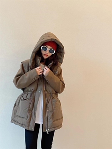 假两件抽绳羽绒服,女装羽绒服,麦缇诺