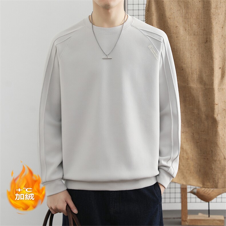 卫衣男款春秋季2025新款潮牌重磅拼接设计感长袖t恤,男装T恤,星座914