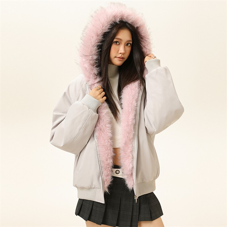 潮流宽松连帽棉服高街潮牌休闲棉衣A161-9981图片