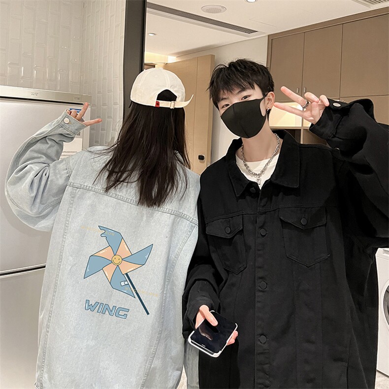 牛仔夹克男大码牛仔外套男茄克NJ77112-P60加绒款-P75,男装夹克,电商A040