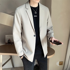 店主风~2025秋季抖音纯色西装外套~M到5XLK055/P90，男装西服套装，电商B331