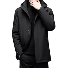 2023冬季新款中年男可脱卸帽羽绒服爸爸装保暖上衣YYYR3037-P305，男装羽绒服，电商B212（原钱塘6029）