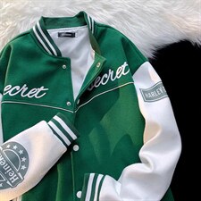 男夹克青少年立领长袖毛呢拼皮双层JK125P65,男装夹克,星座1116-2