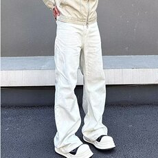 美式微喇叭牛仔裤男高街cleanfit宽松直筒拖地长裤子N6023，男装牛仔裤，星座1116A（原606A-3）