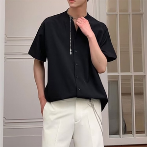 青春流行男潮宽松型新款百搭ins原宿慵懒春季衬衫文艺MC02P35图片