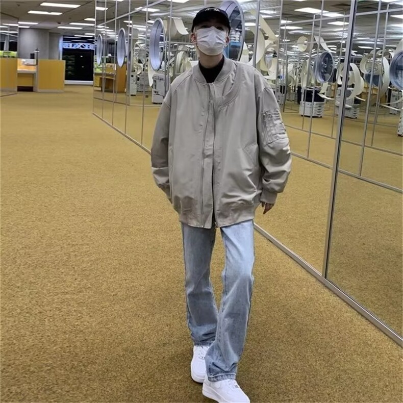 现货棒球服外套男女情侣装春秋新款美式复古街头休闲宽松教练夹克,男装夹克,星座218-1（原230）