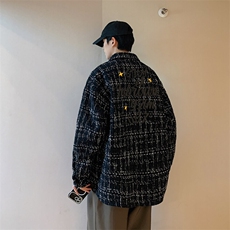 港风小香风衬衫男大码M-5XL中性情侣潮衬衫男CCS8019P45加绒P55，男装衬衫，星座227-7