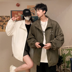 麂皮绒夹克男大码立领褂子外套JK85305-P68 加绒款-P78图片