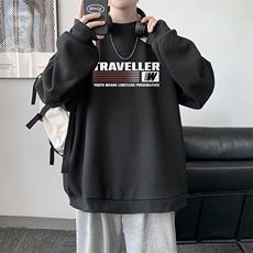 华夫格卫衣圆领卫衣男大码长袖t恤男外套HW76359-P30，男装卫衣，电商A040