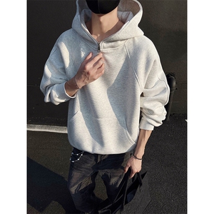 加绒奥粒绒拉链重磅500克结构板连帽卫衣撞色外套 RH5314JR-P63图片
