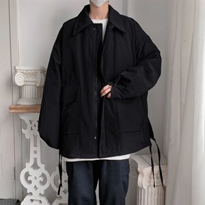 90白鸭绒 帅气男士宽松工装冬季潮流羽绒服外套8908/图片