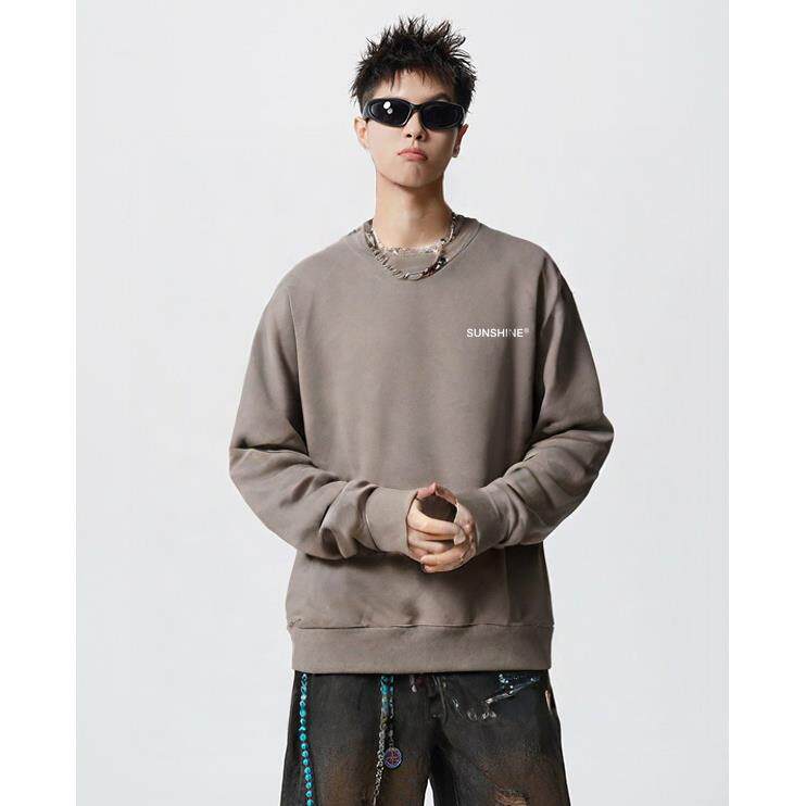 W11男女休闲大码小字母印花圆领长袖卫衣外套学生青少年团队班服，女装短外套，星座115A-3