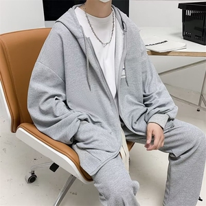 套装男韩版开衫卫衣连帽2023秋冬新款ins宽松百搭两件套W3044-P55图片