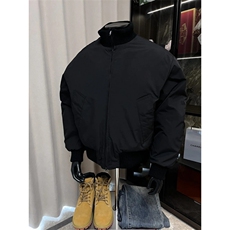 现货26春装美拉德立领飞行夹克纯色复古廓形高街棒球服外套，男装夹克，电商A486