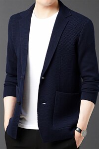 春秋季2023新款中年男士开衫羊毛纯色外套上衣休闲时尚百搭男装图片