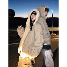 网图大理石座山雕毛领棉服男美式复古加厚连帽外套MY6109-特P125，男装棉衣，星座1007（原301D）
