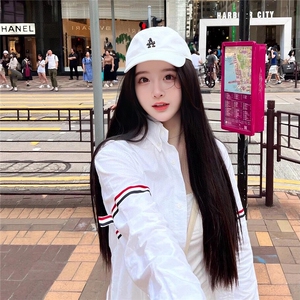 纯棉高品质TB袖子织带牛津纺全棉情侣装长袖衬衣棉CS014