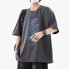 GENIOLAMODE长袖男士打底衫休闲宽松圆领卫衣秋冬内搭T恤印花潮牌，男装T恤，星座516A