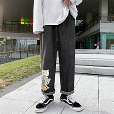 NK44164-P38直筒牛仔裤男士大码宽松九分裤男休闲长裤子男，男装休闲裤，电商A040
