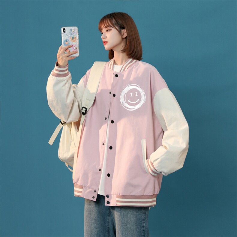 中性风春秋季情侣棒球服男女休闲夹克女时尚外套男BQF265-P50，男装夹克，电商B371