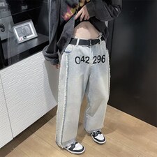 牛仔裤男秋季潮大码休闲裤子高街N8110P42，男装牛仔裤，星座1116-2
