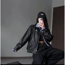WE2037-P83美式拼接夹克男秋季cleanfit飞行员棒球服，男装夹克，电商B323A