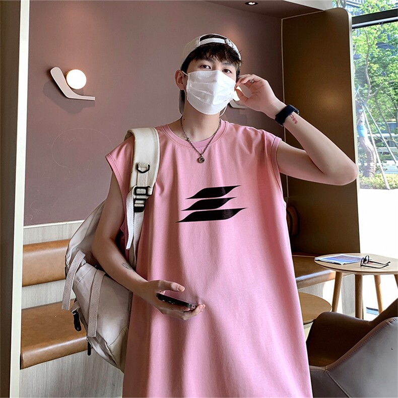 抖音直播乌梅紫纯棉重磅250克男无袖背心T恤T502P28控39图片