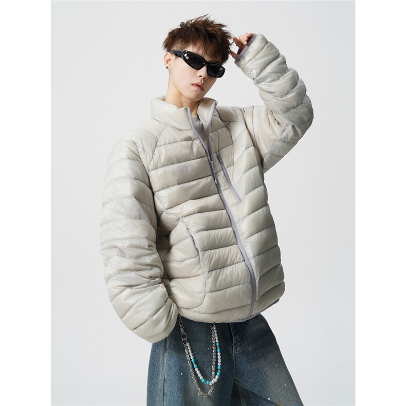 印花轻便90绒白鸭绒M-5XL大码：锦纶羽绒服男78187P238控328，男装羽绒服，星座227-7