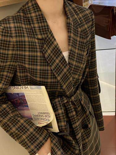 【现货】秋季新品格子工艺西装，女装西装，摩格
