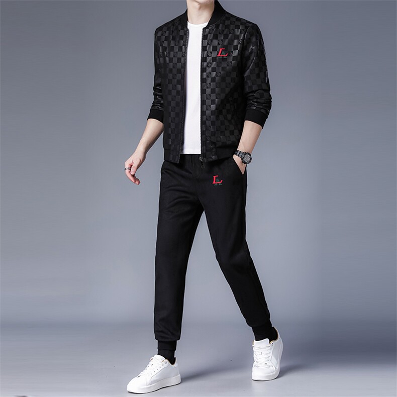 DZ1918钱塘2020-3秋季新款时尚休闲潮流帅气中青年男士套装P210,男装休闲套装,钱塘207-3