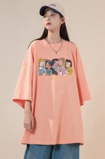 200g中性港风纯棉夏季休闲宽松新款短袖T恤女情侣T6018P25控38，男装T恤，电商A268A