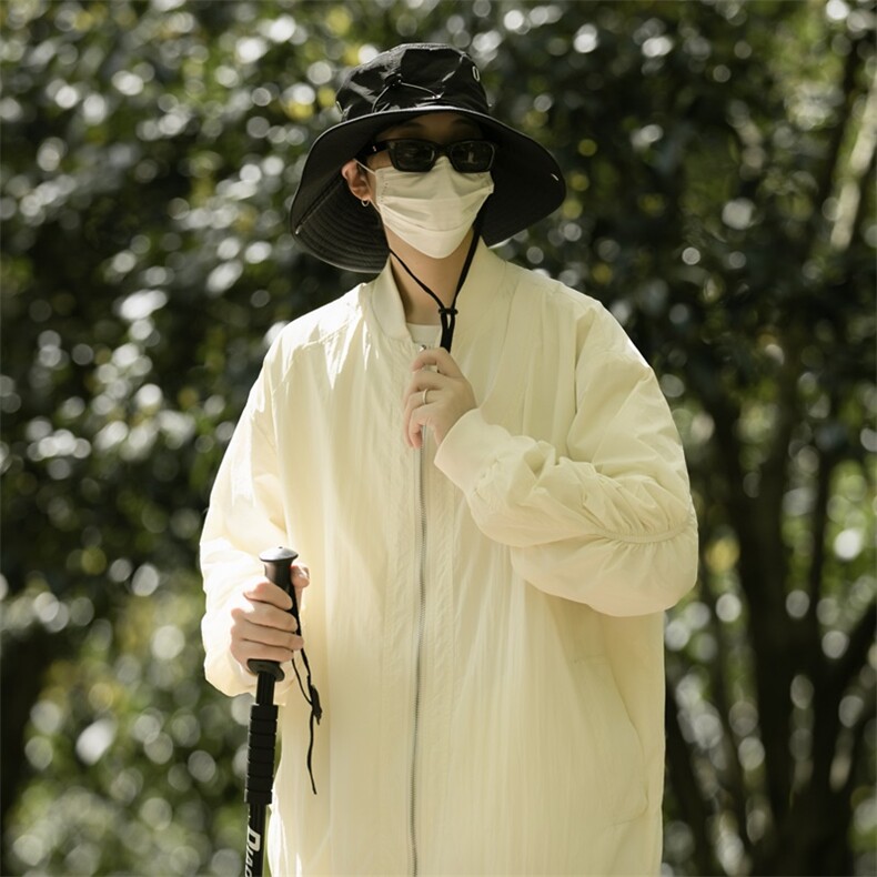 港风大码日系男女户外薄款休闲连帽防晒服XZ213-JKFS03-P75控98，男装防晒衣，星座213