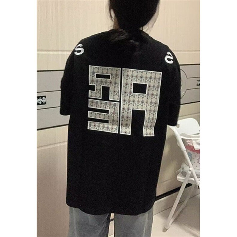 复古街头字母刺绣短袖T恤女情侣宽松百搭半袖上衣TW21,男装T恤,星座1116A（原606A-3）